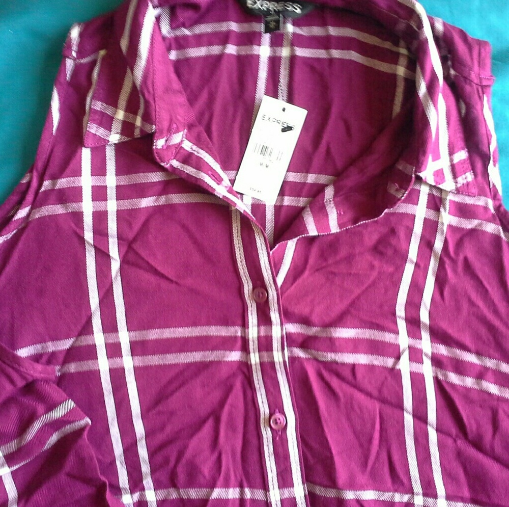 Express Button Up Shirt Size Medium - Picture 2 of 3